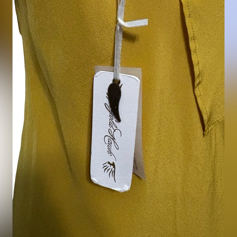 NWT Goldhawk Mustard Silk Dress - Picture 10 of 11